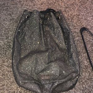 Victoria secret sparkly drawstring bag.